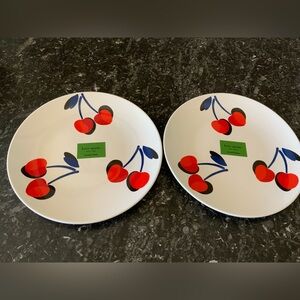 Brand New 4 Pcs kate spade antique cherry Melamine Plates 9inch